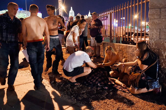 Grace Ministry Prays for Victims of Las Vegas mass shooting which killed at least 50 during Harvest Music Festival, a country music concert when a gunman opened fire from nearby Mandalay Bay Casino. 